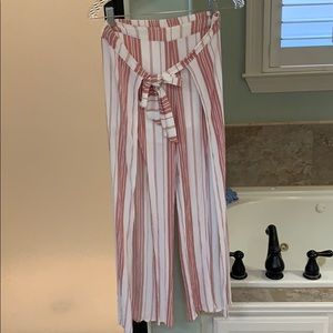 Striped leg slit bottoms